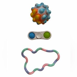 Set of 3 Colorful Children’s Fidget Toys